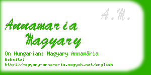 annamaria magyary business card