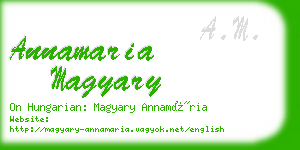 annamaria magyary business card